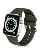 KALEBOL For Apple Watch 10 46mm / Ultra 2 / Ultra 49mm / 9 8 7 45mm / SE (2023) SE (2022) SE 6 5 4 44mm / 3 2 1 42mm Sporty Silicone Band - Blackish Green