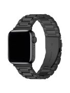 KALEBOL For Apple Watch 10 46mm / Ultra 2 / Ultra 49mm / 9 8 7 45mm / SE (2023) SE (2022) SE 6 5 4 44mm / 3 2 1 42mm Stainless Steel Strap - Black