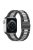 KALEBOL For Apple Watch 10 46mm / Ultra 2 / Ultra 49mm / 9 8 7 45mm / SE (2023) SE (2022) SE 6 5 4 44mm / 3 2 1 42mm Stainless Steel Strap - Black+Silver