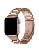 KALEBOL For Apple Watch 10 46mm / Ultra 2 / Ultra 49mm / 9 8 7 45mm / SE (2023) SE (2022) SE 6 5 4 44mm / 3 2 1 42mm Stainless Steel Strap - Retro Gold