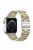 KALEBOL For Apple Watch 10 46mm / Ultra 2 / Ultra 49mm / 9 8 7 45mm / SE (2023) SE (2022) SE 6 5 4 44mm / 3 2 1 42mm Stainless Steel Strap - Silver+Gold