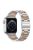 KALEBOL For Apple Watch 10 46mm / Ultra 2 / Ultra 49mm / 9 8 7 45mm / SE (2023) SE (2022) SE 6 5 4 44mm / 3 2 1 42mm Stainless Steel Strap - Silver+Rose Gold