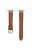 KALEBOL For Apple Watch 10 46mm / Ultra 2 / Ultra 49mm / 9 8 7 45mm / SE (2023) SE (2022) SE 6 5 4 44mm / 3 2 1 42mm Strap - Dark Brown  /  Silver Buckle