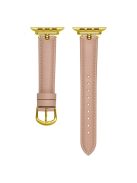 KALEBOL For Apple Watch 10 46mm / Ultra 2 / Ultra 49mm / 9 8 7 45mm / SE (2023) SE (2022) SE 6 5 4 44mm / 3 2 1 42mm Strap - Light Pink  /  Gold Buckle