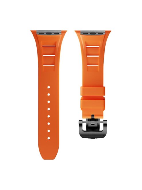 KALEBOL For Apple Watch 10 46mm / Ultra 2 / Ultra 49mm / 9 8 7 45mm / SE (2023) SE (2022) SE 6 5 4 44mm / 3 2 1 42mm Watch Band - Orange / Black Buckle