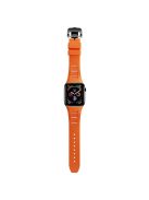 KALEBOL For Apple Watch 10 46mm / Ultra 2 / Ultra 49mm / 9 8 7 45mm / SE (2023) SE (2022) SE 6 5 4 44mm / 3 2 1 42mm Watch Band - Orange / Black Buckle