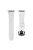 KALEBOL For Apple Watch 10 46mm / Ultra 2 / Ultra 49mm / 9 8 7 45mm / SE (2023) SE (2022) SE 6 5 4 44mm / 3 2 1 42mm Watch Band - White / Black Buckle