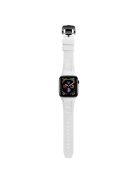 KALEBOL For Apple Watch 10 46mm / Ultra 2 / Ultra 49mm / 9 8 7 45mm / SE (2023) SE (2022) SE 6 5 4 44mm / 3 2 1 42mm Watch Band - White / Black Buckle