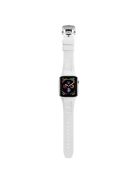 KALEBOL For Apple Watch 10 46mm / Ultra 2 / Ultra 49mm / 9 8 7 45mm / SE (2023) SE (2022) SE 6 5 4 44mm / 3 2 1 42mm Watch Band - White / Silver Buckle