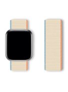 KALEBOL For Apple Watch 10 46mm / Ultra 2 / Ultra 49mm / 9 8 7 45mm / SE (2023) SE (2022) SE 6 5 4 44mm / 3 2 1 42mm Watch Band Nylon Strap - Cream White