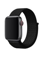 KALEBOL For Apple Watch 10 46mm / Ultra 2 / Ultra 49mm / 9 8 7 45mm / SE (2023) SE (2022) SE 6 5 4 44mm / 3 2 1 42mm Watch Band Nylon Strap - Deep Black