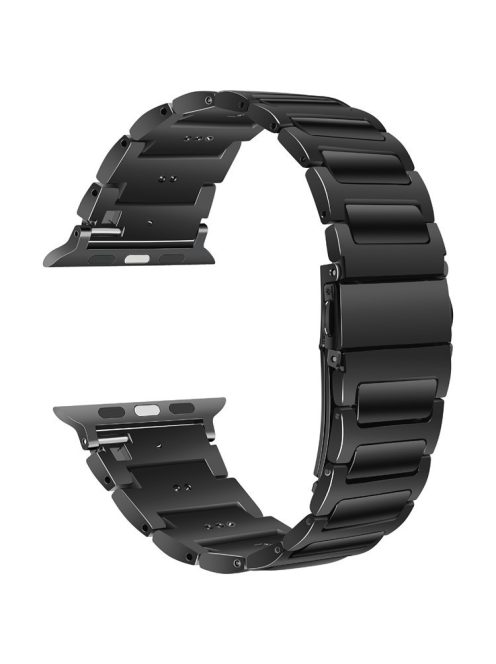 KALEBOL For Apple Watch 10 46mm / Ultra 2 / Ultra 49mm / 9 8 7 45mm / SE (2023) SE (2022) SE 6 5 4 44mm / 3 2 1 42mm Watch Strap Zinc Alloy - Black