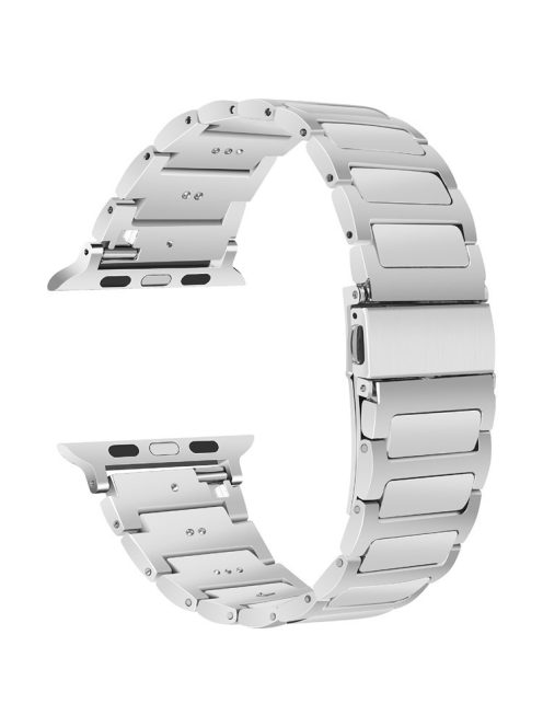 KALEBOL For Apple Watch 10 46mm / Ultra 2 / Ultra 49mm / 9 8 7 45mm / SE (2023) SE (2022) SE 6 5 4 44mm / 3 2 1 42mm Watch Strap Zinc Alloy - Silver