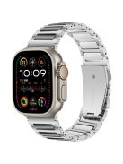 KALEBOL For Apple Watch 10 46mm / Ultra 2 / Ultra 49mm / 9 8 7 45mm / SE (2023) SE (2022) SE 6 5 4 44mm / 3 2 1 42mm Watch Strap Zinc Alloy - Silver+Black