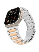 KALEBOL For Apple Watch 10 46mm / Ultra 2 / Ultra 49mm / 9 8 7 45mm / SE (2023) SE (2022) SE 6 5 4 44mm / 3 2 1 42mm Watch Strap Zinc Alloy - Silver+Rose Gold