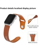 KALEBOL For Apple Watch 10 46mm / Ultra 2 / Ultra 49mm / 9 8 7 45mm / SE (2023) SE (2022) SE 6 5 4 44mm / 3 2 1 42mm Watch Strap, Large Buckle - Apricot