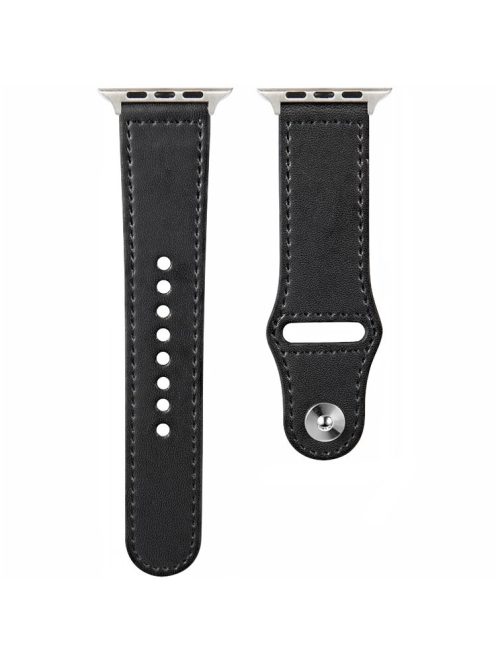 KALEBOL For Apple Watch 10 46mm / Ultra 2 / Ultra 49mm / 9 8 7 45mm / SE (2023) SE (2022) SE 6 5 4 44mm / 3 2 1 42mm Watch Strap, Large Buckle - Black