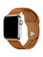 KALEBOL For Apple Watch 10 46mm / Ultra 2 / Ultra 49mm / 9 8 7 45mm / SE (2023) SE (2022) SE 6 5 4 44mm / 3 2 1 42mm Watch Strap, Large Buckle - Brown