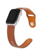 KALEBOL For Apple Watch 10 46mm / Ultra 2 / Ultra 49mm / 9 8 7 45mm / SE (2023) SE (2022) SE 6 5 4 44mm / 3 2 1 42mm Watch Strap, Large Buckle - Brown