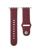 KALEBOL For Apple Watch 10 46mm / Ultra 2 / Ultra 49mm / 9 8 7 45mm / SE (2023) SE (2022) SE 6 5 4 44mm / 3 2 1 42mm Watch Strap, Large Buckle - Wine Red