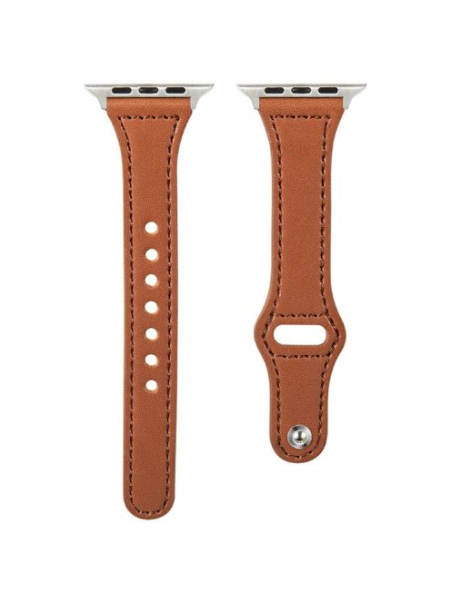 KALEBOL For Apple Watch 10 46mm / Ultra 2 / Ultra 49mm / 9 8 7 45mm / SE (2023) SE (2022) SE 6 5 4 44mm / 3 2 1 42mm Watch Strap, Small Buckle - Brown