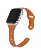 KALEBOL For Apple Watch 10 46mm / Ultra 2 / Ultra 49mm / 9 8 7 45mm / SE (2023) SE (2022) SE 6 5 4 44mm / 3 2 1 42mm Watch Strap, Small Buckle - Brown