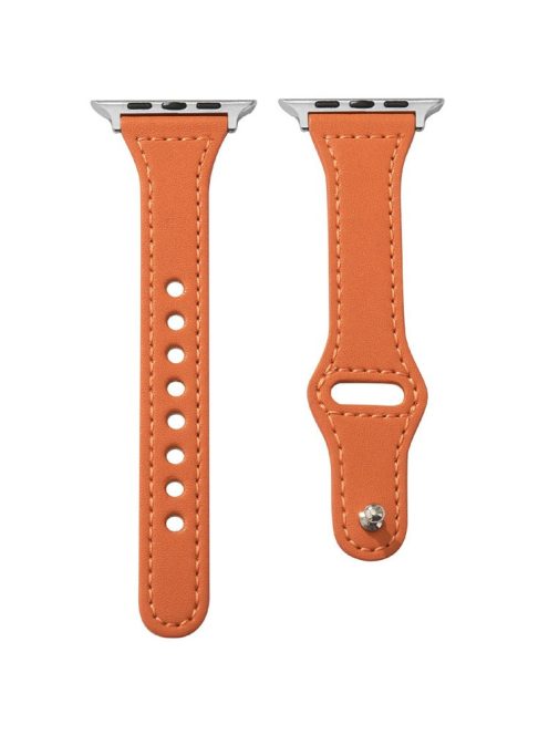 KALEBOL For Apple Watch 10 46mm / Ultra 2 / Ultra 49mm / 9 8 7 45mm / SE (2023) SE (2022) SE 6 5 4 44mm / 3 2 1 42mm Watch Strap, Small Buckle - Orange