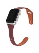 KALEBOL For Apple Watch 10 46mm / Ultra 2 / Ultra 49mm / 9 8 7 45mm / SE (2023) SE (2022) SE 6 5 4 44mm / 3 2 1 42mm Watch Strap, Small Buckle - Wine Red