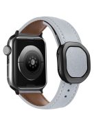 KALEBOL For Apple Watch Series 10 42mm / 9 8 7 41mm / SE (2023) SE (2022) SE 6 5 4 40mm / 3 2 1 38mm Genuine Cow Leather Band - Light Grey