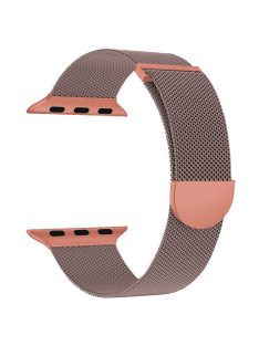   KALEBOL For Apple Watch Series 10 42mm / 9 8 7 41mm / SE (2023) SE (2022) SE 6 5 4 40mm / 3 2 1 38mm Milanese Metal Watchband - Pink / Orange