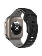 KALEBOL For Apple Watch Series 10 42mm / 9 8 7 41mm / SE (2023) SE (2022) SE 6 5 4 40mm / 3 2 1 38mm Silicone Watch Band Dual Color - Black+Grey