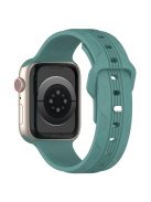 KALEBOL For Apple Watch Series 10 42mm / 9 8 7 41mm / SE (2023) SE (2022) SE 6 5 4 40mm / 3 2 1 38mm Silicone Watch Band Vertical Strip Texture - Green