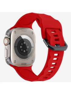   KALEBOL For Apple Watch Series 10 42mm / 9 8 7 41mm / SE (2023) SE (2022) SE 6 5 4 40mm / 3 2 1 38mm Watch Band Silicone Strap - Red