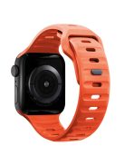 KALEBOL For Apple Watch Series 10 42mm / 9 8 7 41mm / SE (2023) SE (2022) SE 6 5 4 40mm / 3 2 1 38mm Watch Band Sports Silicone Strap - Orange