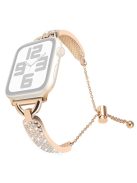 KALEBOL For Apple Watch Series 10 42mm / 9 8 7 41mm / SE (2023) SE (2022) SE 6 5 4 40mm / 3 2 1 38mm Watch Band Zinc Alloy Bracelet - Rose Gold