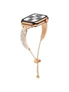 KALEBOL For Apple Watch Series 10 42mm / 9 8 7 41mm / SE (2023) SE (2022) SE 6 5 4 40mm / 3 2 1 38mm Watch Band Zinc Alloy Bracelet - Rose Gold