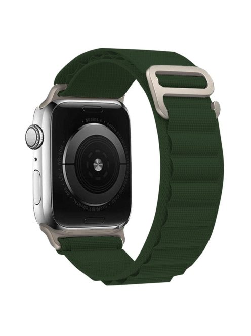 KALEBOL For Apple Watch Series 10 42mm / 9 8 7 41mm / SE (2023) SE (2022) SE 6 5 4 40mm / 3 2 1 38mm Watch Strap Nylon Loop Band - Army Green