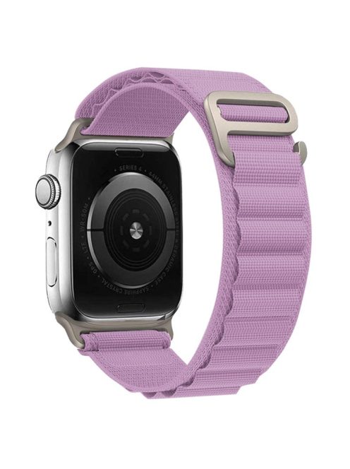 KALEBOL For Apple Watch Series 10 42mm / 9 8 7 41mm / SE (2023) SE (2022) SE 6 5 4 40mm / 3 2 1 38mm Watch Strap Nylon Loop Band - Light Purple