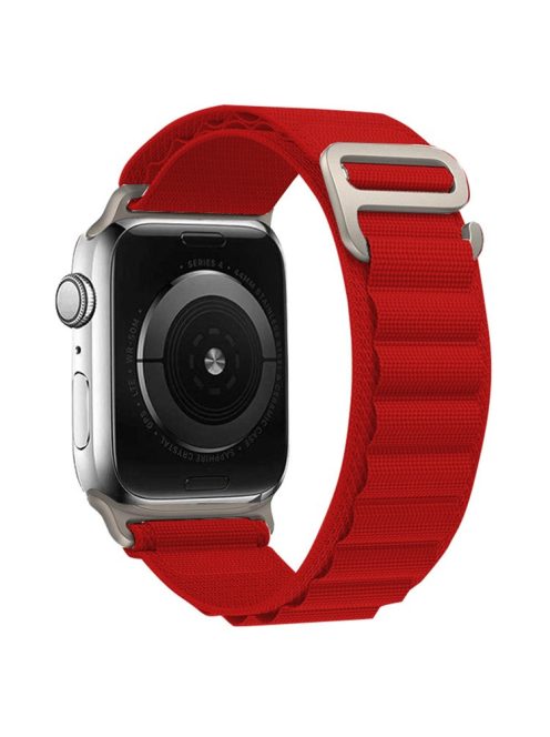 KALEBOL For Apple Watch Series 10 42mm / 9 8 7 41mm / SE (2023) SE (2022) SE 6 5 4 40mm / 3 2 1 38mm Watch Strap Nylon Loop Band - Red