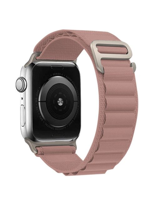 KALEBOL For Apple Watch Series 10 42mm / 9 8 7 41mm / SE (2023) SE (2022) SE 6 5 4 40mm / 3 2 1 38mm Watch Strap Nylon Loop Band - Rose Pink