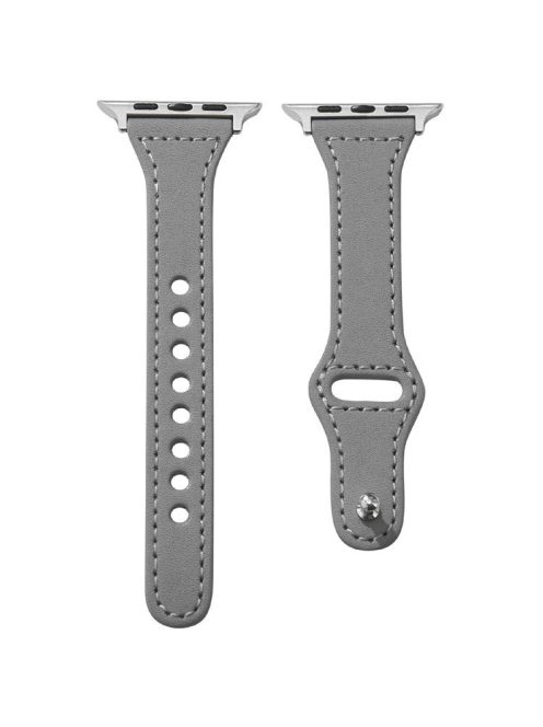 KALEBOL For Apple Watch Series 10 42mm / 9 8 7 41mm / SE (2023) SE (2022) SE 6 5 4 40mm / 3 2 1 38mm Watch Strap, Small Buckle - Grey