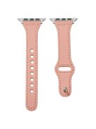 KALEBOL For Apple Watch Series 10 42mm / 9 8 7 41mm / SE (2023) SE (2022) SE 6 5 4 40mm / 3 2 1 38mm Watch Strap, Small Buckle - Pink