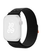 KALEBOL For Apple Watch Series 10 42mm / 9 8 7 41mm / SE (2023) SE (2022) SE 6 5 4 40mm / 3 2 1 38mm Watchband Nylon Strap - Deep Black