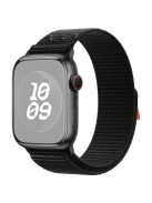 KALEBOL For Apple Watch Series 10 42mm / 9 8 7 41mm / SE (2023) SE (2022) SE 6 5 4 40mm / 3 2 1 38mm Watchband Nylon Strap - Deep Black