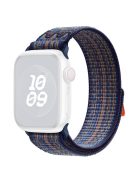 KALEBOL For Apple Watch Series 10 42mm / 9 8 7 41mm / SE (2023) SE (2022) SE 6 5 4 40mm / 3 2 1 38mm Watchband Nylon Strap - Sapphire+Orange