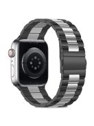 KALEBOL For Apple Watch Series 9 8 7 41mm / 6 5 4 SE (2022) SE (2023) SE 40mm / 3 2 1 38mm Watch Band Stainless Steel Strap - Black+Silver