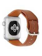 KALEBOL For Apple Watch Series 9 8 7 41mm / 6 5 4 SE (2023) SE (2022) SE 40mm / 3 2 1 38mm Smart Watch Band PU Leather Wrist Strap - Brown