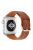 KALEBOL For Apple Watch Series 9 8 7 41mm / 6 5 4 SE (2023) SE (2022) SE 40mm / 3 2 1 38mm Smart Watch Band PU Leather Wrist Strap - Brown