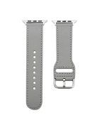 KALEBOL For Apple Watch Series 9 8 7 41mm / 6 5 4 SE (2023) SE (2022) SE 40mm / 3 2 1 38mm Smart Watch Band PU Leather Wrist Strap - Grey