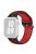 KALEBOL For Apple Watch Series 9 8 7 41mm / 6 5 4 SE (2023) SE (2022) SE 40mm / 3 2 1 38mm Soft Silicone Band - Black+Red